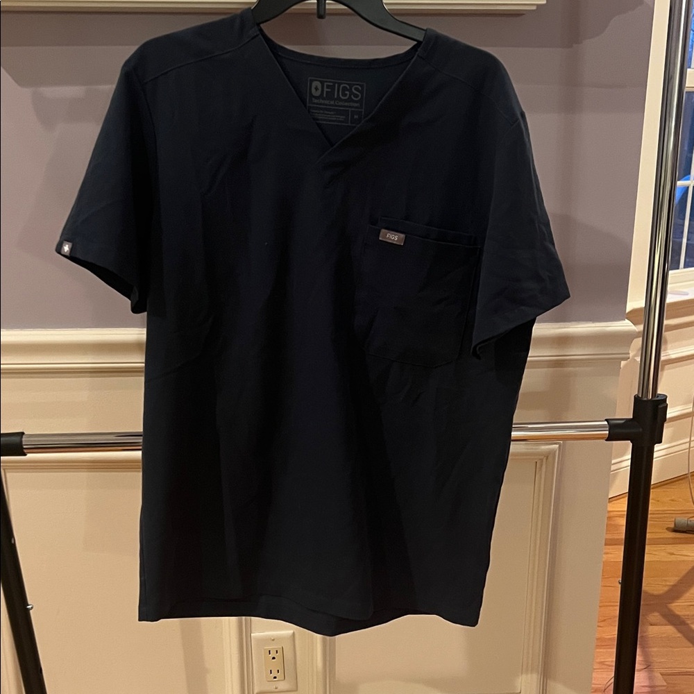 Figs Men's Blue V-Neck Scrub Too